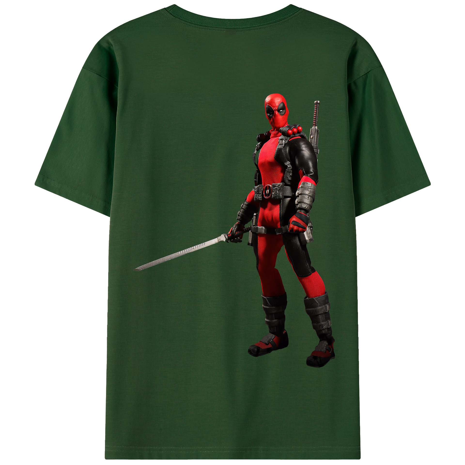 （画像用） Deadpool デッドプール 綿100％半袖Tシャツ（背面プリント）